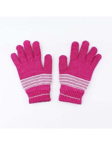 Зимнии перчатки детские двухслойные бордового цвета, 12-16 лет. арт.07022133-40